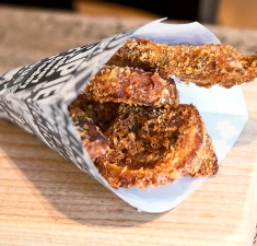 pigs ears crate and apple