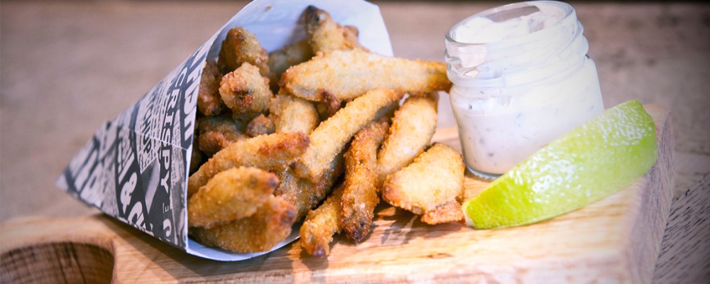 whitebait crate and apple
